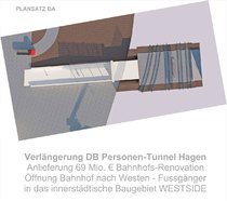 Aufsicht Verlängerung DB Tunnel Hauptbahnhof Hagen